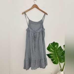 Elegant Gray Linen Dress